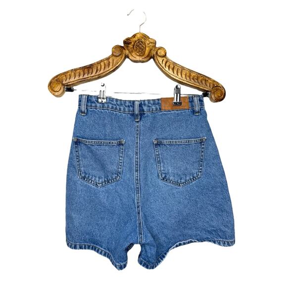Hustle N Holla Jean Shorts Jorts High Waist Rigid Denim Casual Summer Small - Picture 2 of 6